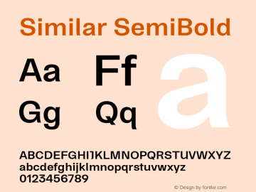 Similar-SemiBold Version 1.000图片样张