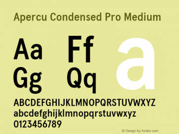 Apercu Condensed Pro Medium Version 1.004图片样张