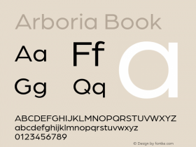 Arboria Book Version 1.005 | web-ttf图片样张