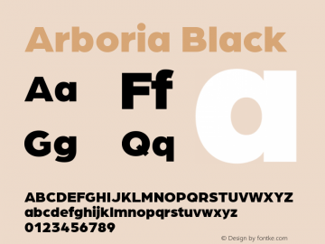 Arboria Black Version 1.005 | web-ttf图片样张