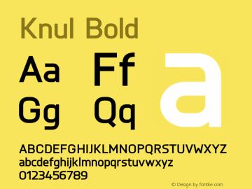 Knul-Bold Version 1.001;PS 001.001;hotconv 1.0.56;makeotf.lib2.0.21325图片样张