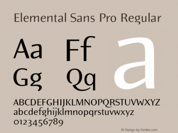 ElementalSansPro 001.000图片样张