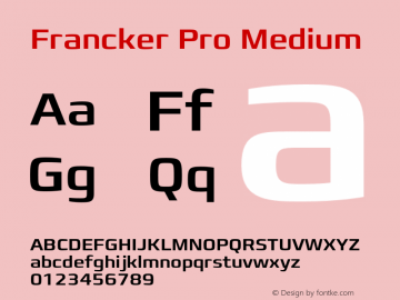 FranckerPro-Medium Version 1.00图片样张