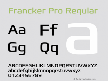 FranckerPro-Regular Version 1.00图片样张