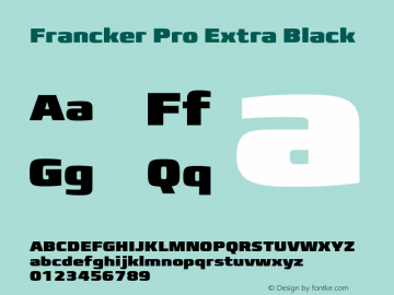 FranckerPro-ExtraBlack Version 1.00图片样张