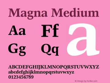 Magna-Med Version 1.000;PS 1.00;hotconv 1.0.57;makeotf.lib2.0.21895图片样张