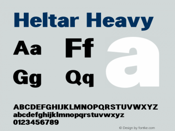 Heltar-Heavy Version 1.001;PS 001.001;hotconv 1.0.56;makeotf.lib2.0.21325图片样张