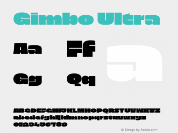 Gimbo Ultra Version 1.000;hotconv 1.0.109;makeotfexe 2.5.65596图片样张