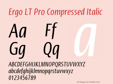 ErgoLTPro-CompressedItalic Version 1.000;PS 001.000;hotconv 1.0.38图片样张