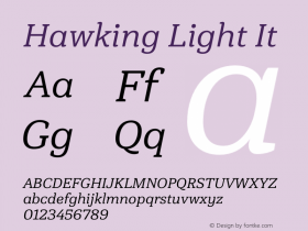 Hawking Light It Version 1.000;PS 001.000;hotconv 1.0.88;makeotf.lib2.5.64775图片样张