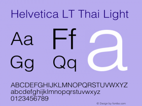 Helvetica LT Thai Light Version 1.10图片样张