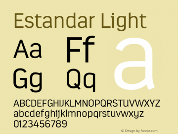 Estandar-Light Version 1.000;PS 001.000;hotconv 1.0.88;makeotf.lib2.5.64775图片样张