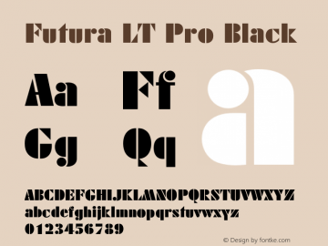 FuturaLTPro-Black Version 1.000;PS 001.000;hotconv 1.0.38图片样张