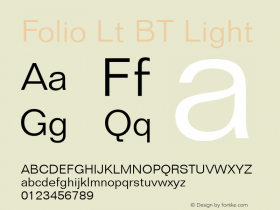 Folio Lt BT Light Version 1.01 emb4-OT图片样张