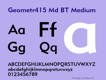 Geometr415 Md BT Medium Version 1.01 emb4-OT图片样张