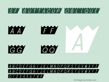 SF Buttacup Oblique ver 1.0; 2000. Freeware for non-commercial use.图片样张