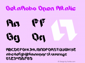 GetaRobo Open AItalic Version 001.000图片样张