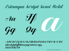 Estampa Script Semi Bold Version 1.000;PS 001.000;hotconv 1.0.88;makeotf.lib2.5.64775图片样张