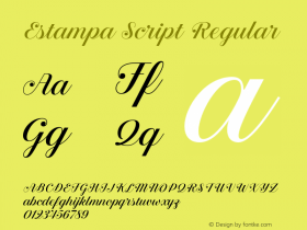 Estampa Script Regular Version 1.000;PS 001.000;hotconv 1.0.88;makeotf.lib2.5.64775图片样张