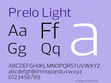 Prelo-Light Version 1.0图片样张