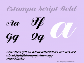 Estampa Script Bold Version 1.000;PS 001.000;hotconv 1.0.88;makeotf.lib2.5.64775图片样张