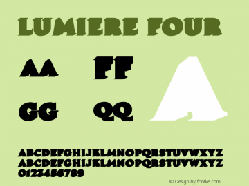 Lumiere Four Version 1.000;PS 001.000;hotconv 1.0.88;makeotf.lib2.5.64775图片样张