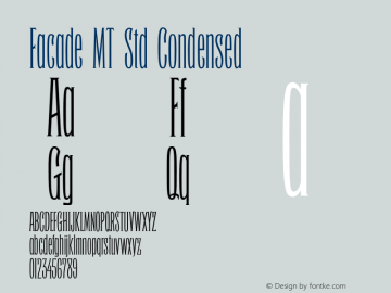 FacadeMTStd-Condensed Version 1.000;PS 001.000;hotconv 1.0.38图片样张