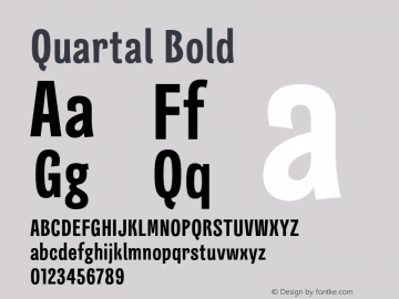 Quartal Bold Version 1.000图片样张