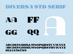 Diversa Std Serif Version 1.001;PS 001.001;hotconv 1.0.70;makeotf.lib2.5.58329图片样张