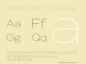 Gabriel-Sans-Thin Version 1.000图片样张