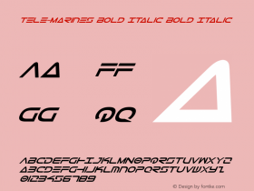 Tele-Marines Bold Italic Bold Italic 2 Font Sample