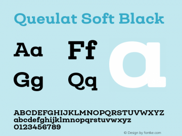 Queulat Soft Black Version 1.000;PS 001.000;hotconv 1.0.88;makeotf.lib2.5.64775图片样张