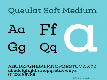 Queulat Soft Medium Version 1.000;PS 001.000;hotconv 1.0.88;makeotf.lib2.5.64775图片样张