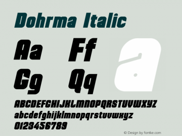 Dohrma-Italic 1.000图片样张