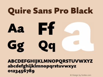 Quire Sans Pro Black Version 1.0图片样张