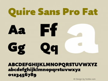 Quire Sans Pro Fat Version 1.0图片样张