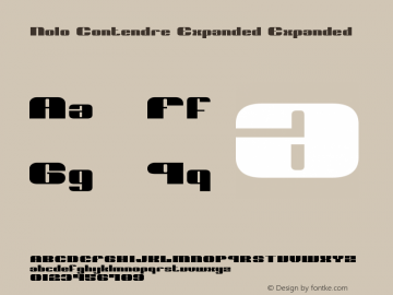 Nolo Contendre Expanded Expanded 2 Font Sample