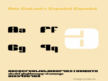Nolo Contendre Expanded Expanded 2 Font Sample