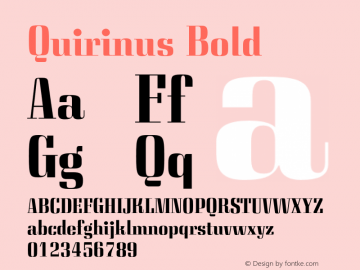 Quirinus Bold Version 1.00图片样张