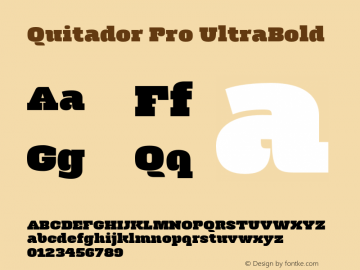 Quitador Pro UltraBold Version 1.00图片样张