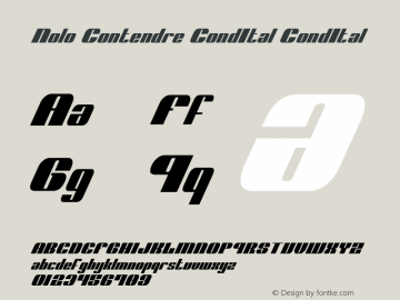 Nolo Contendre CondItal CondItal 2 Font Sample