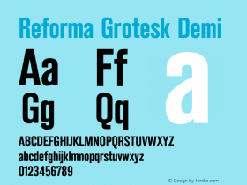 Reforma Grotesk Demi Version 1.002图片样张