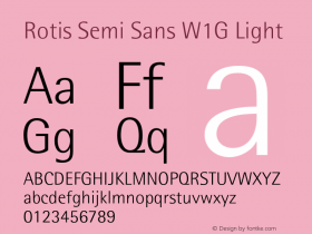 RotisSemiSansW1G-Light Version 1.000图片样张