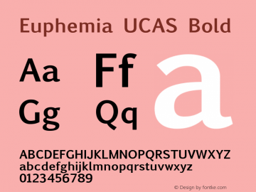 Euphemia UCAS Bold Version 2.660 2005图片样张