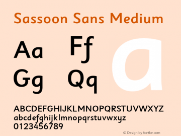 Sassoon Sans Md Medium Version 1.004.ot.tt.ed图片样张