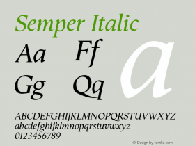 Semper Italic Version 1.00图片样张