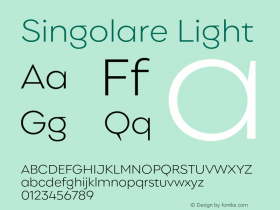 Singolare Light Version 1.000;hotconv 1.0.109;makeotfexe 2.5.65596图片样张