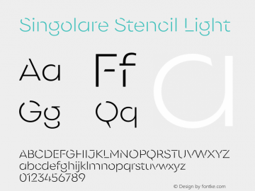 Singolare Stencil Light Version 1.000;hotconv 1.0.109;makeotfexe 2.5.65596图片样张