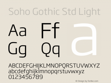 SohoGothicStd-Light Version 1.100图片样张