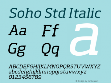 SohoStd-Italic Version 1.000图片样张